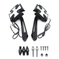Custom LED Turn Signal Integrated Mirror for Honda Kawasaki Suzuki Yamaha