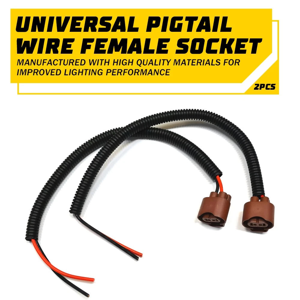 2X Extension Wire Pigtail Connector Harness for Fog Light (9006 HB4)