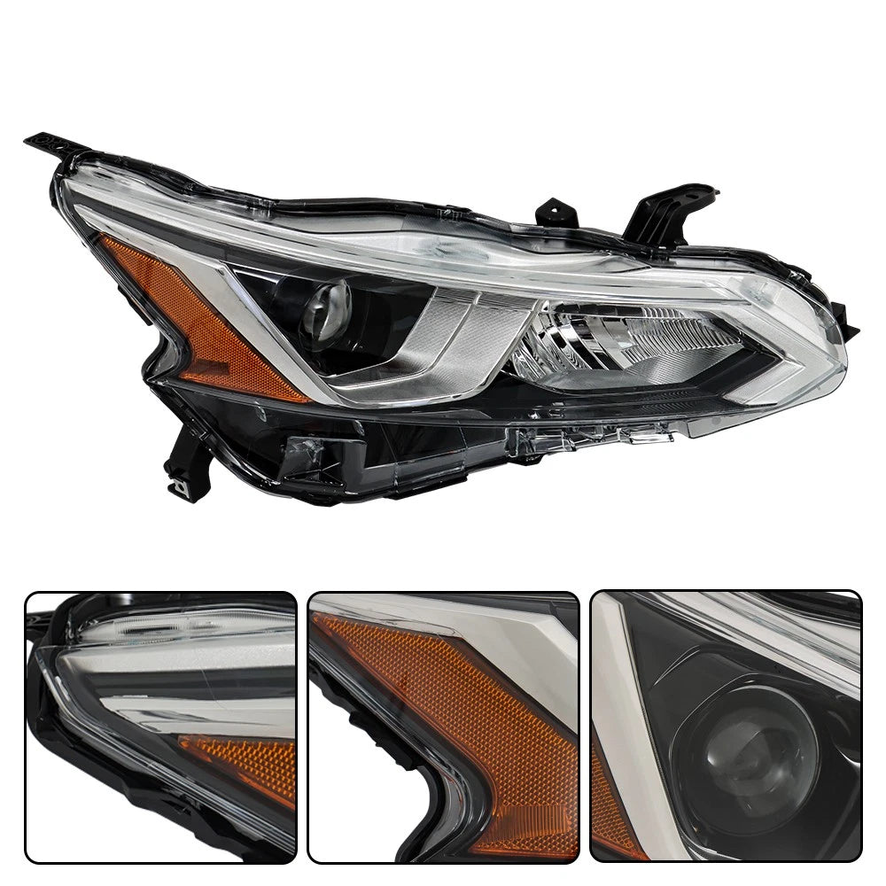 Set of 2 Halogen Projector Headlights for Nissan Altima (2019–2020)