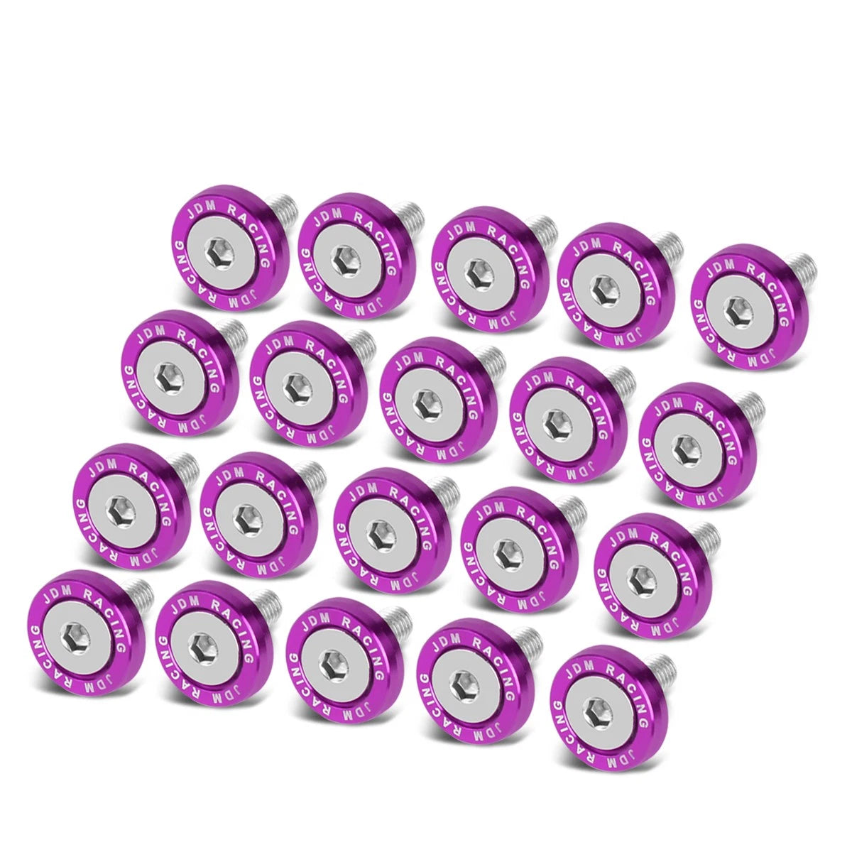 20 Pcs Purple 20mm Aluminum Fender Washers for M6 x 1.0 Bolt Holes