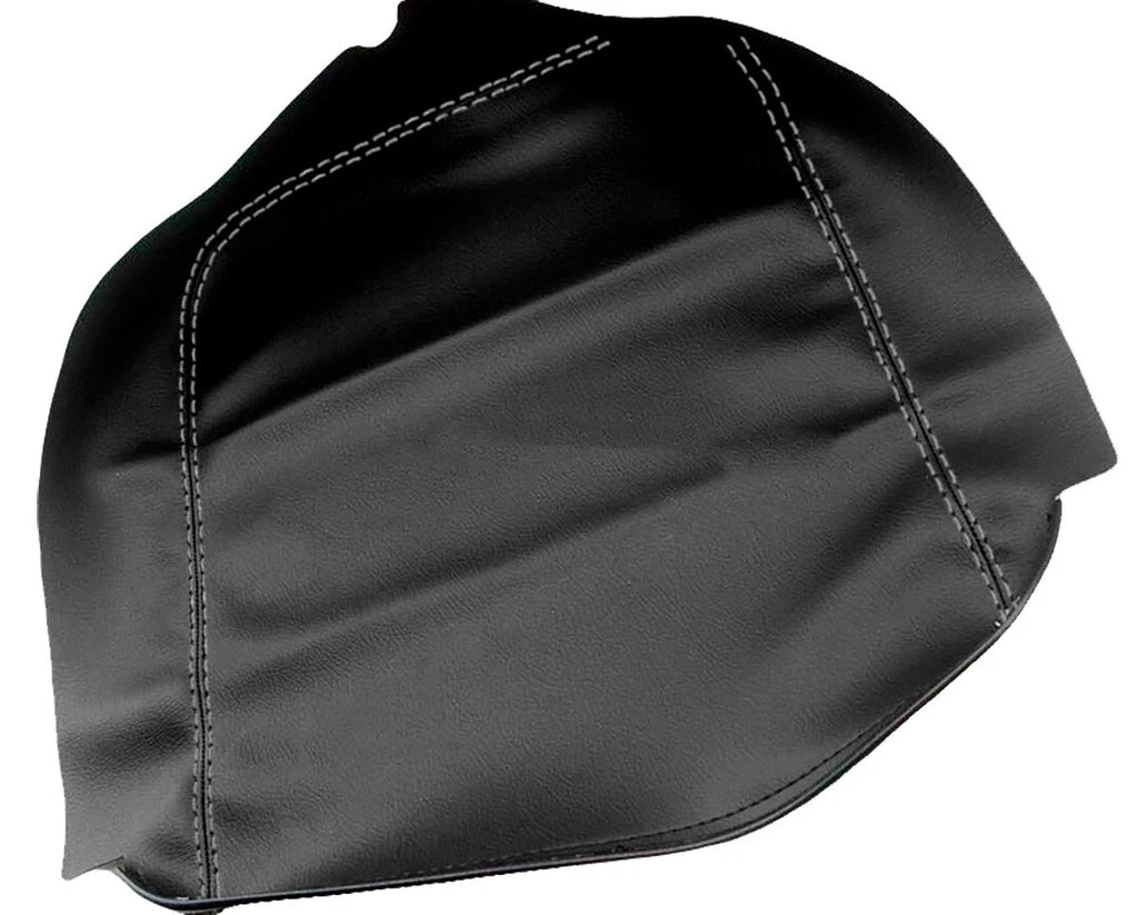 Leather Synthetic Console Armrest Cover for Dodge Ram (2002–2008) Gray Stitch