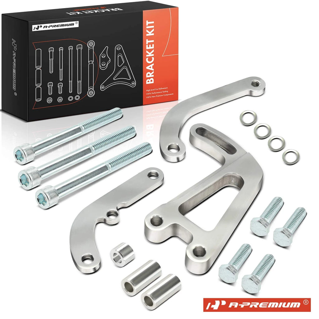 15x Aluminum Power Steering Pump Bracket Kit for Chevy SBC 350 (1969–1995)
