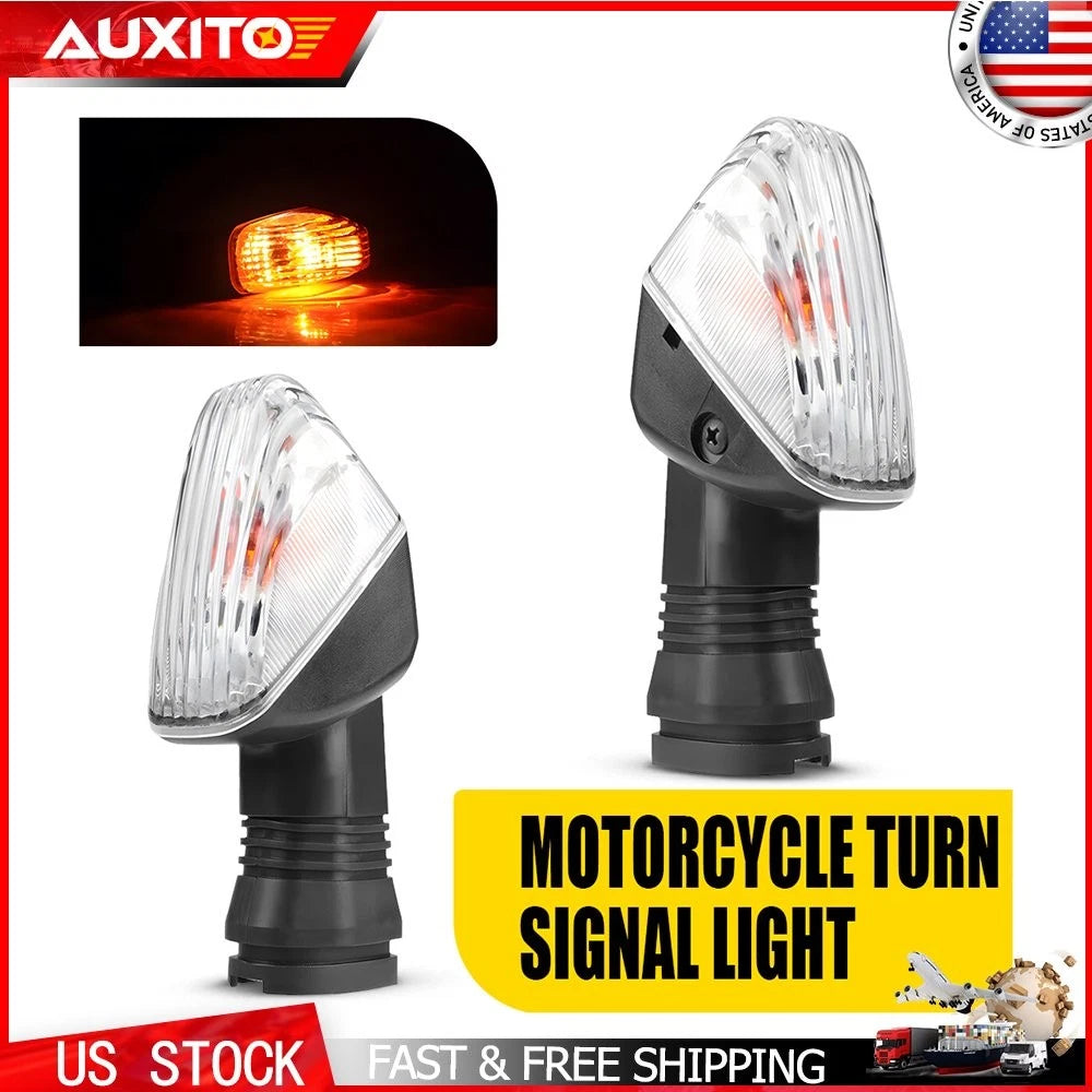 Clear Front Rear Turn Signal Indicator Lamp for Kawasaki KLR 650 (2008–2017)