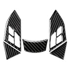 5X Steering Wheel Cover Trim for BMW 5 Series E60 E61 (2003–2010) Carbon Fiber Look