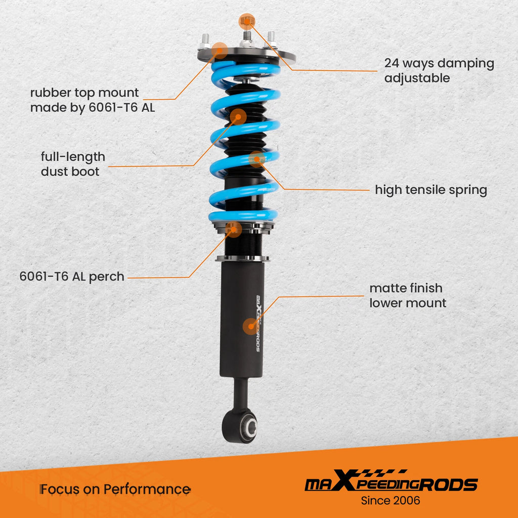 2X Adjustable Coilovers for Lexus LS430 (2001-2006)