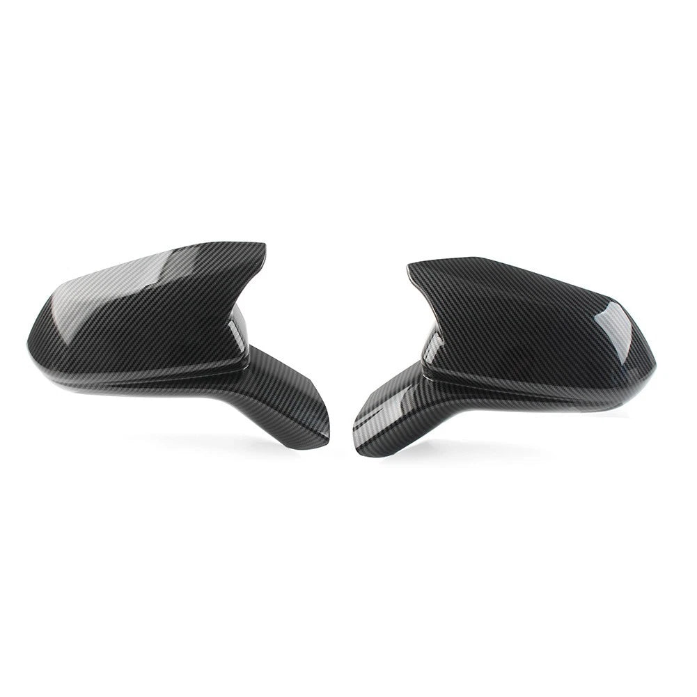 Rear View Mirror Cover Overlay for Chevrolet Camaro (2016–2021) Carbon Fiber Black
