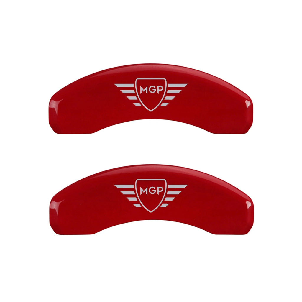 Red Caliper Covers Set of 4 with Silver MGP Logo for Lincoln Mark LT (2006–2008)
