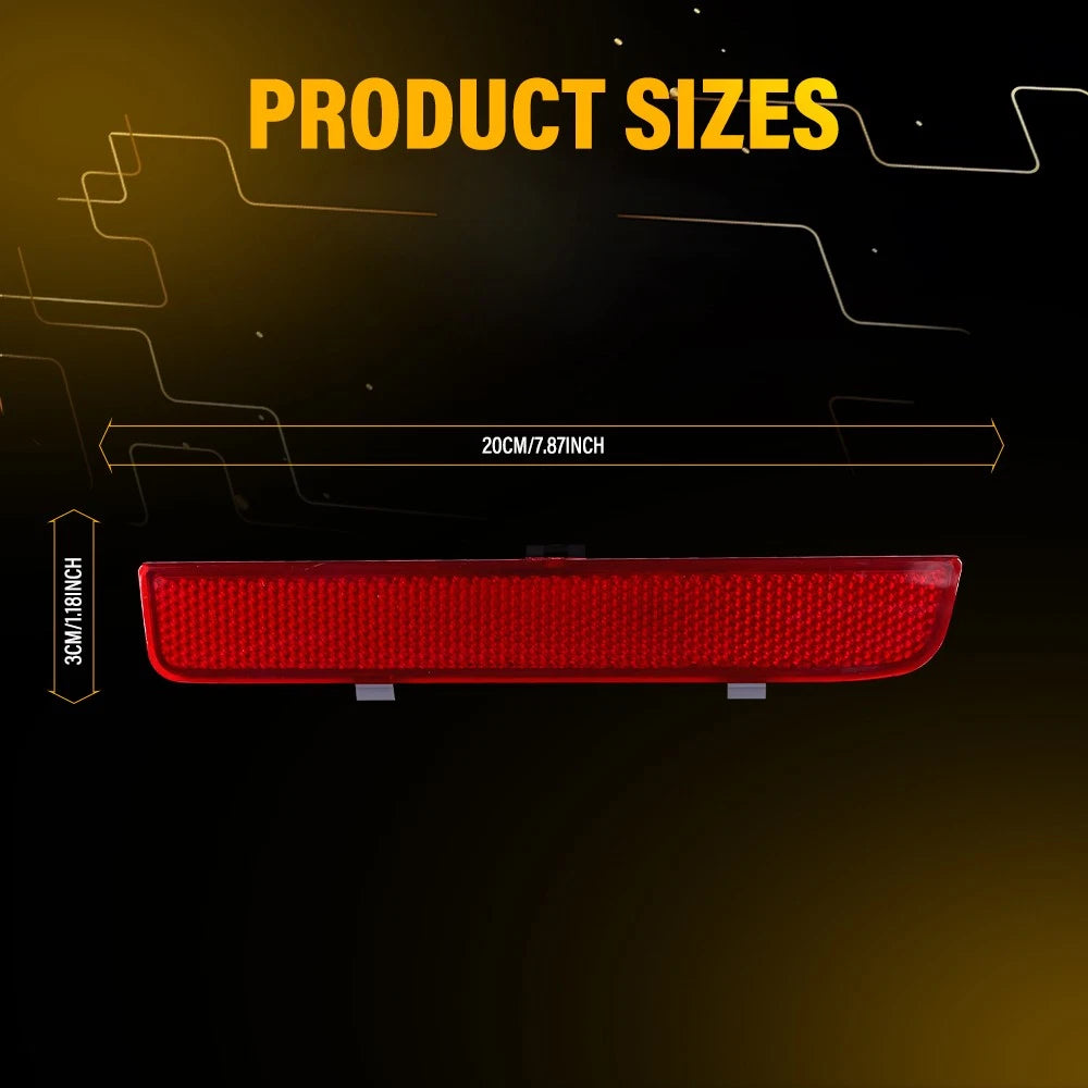 Pair Rear Bumper Reflector Lights for Range Rover L322 (2003–2012) Gray Red
