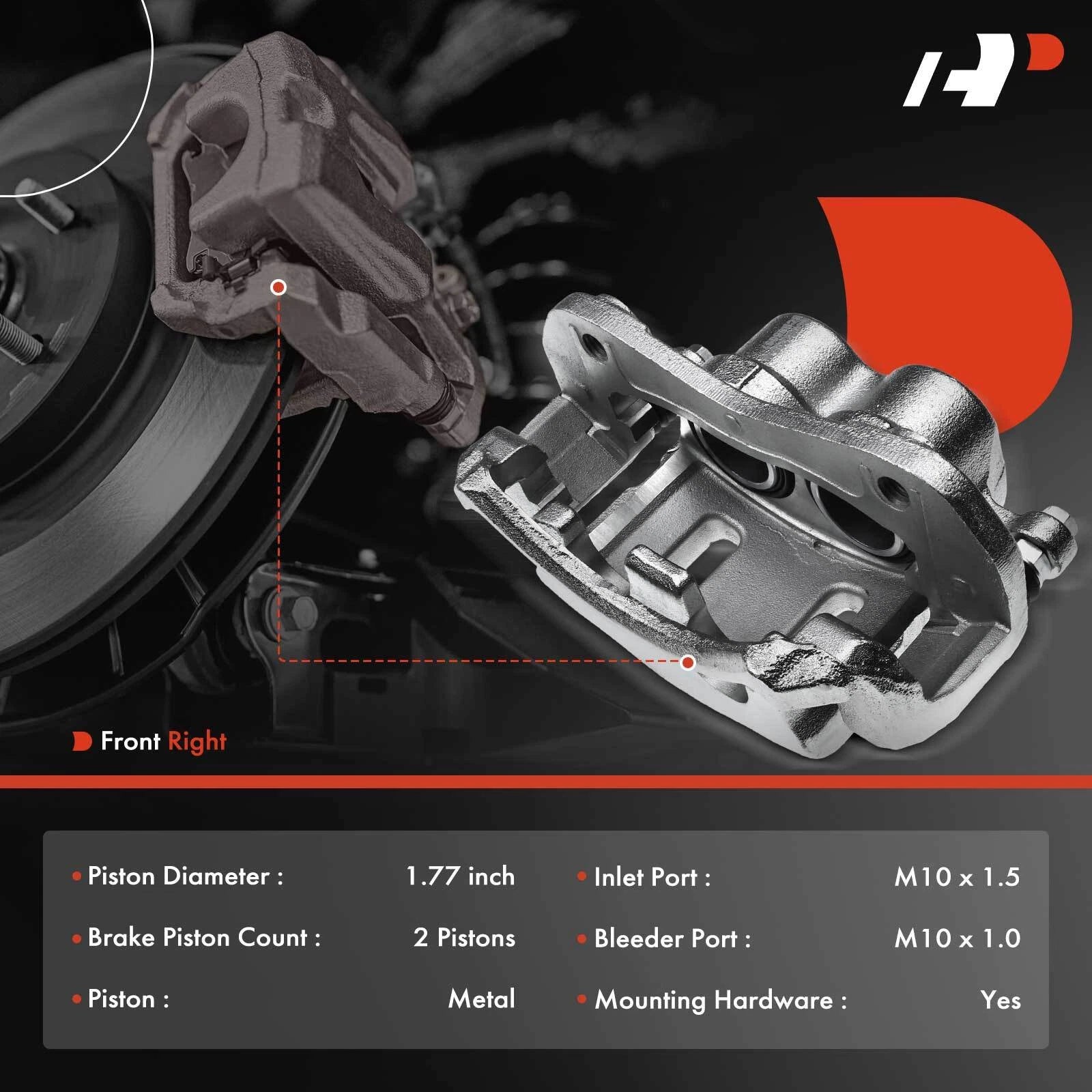 Front Right Brake Caliper for Chevrolet Equinox (2007-2009)
