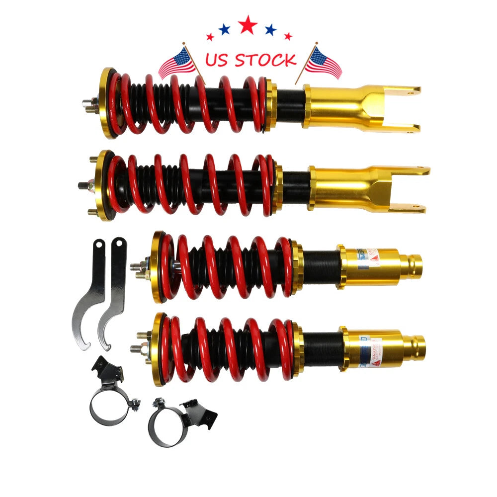 Set of 4 Full Coilovers Suspension for Honda EF Civic CRX (1988–1991)