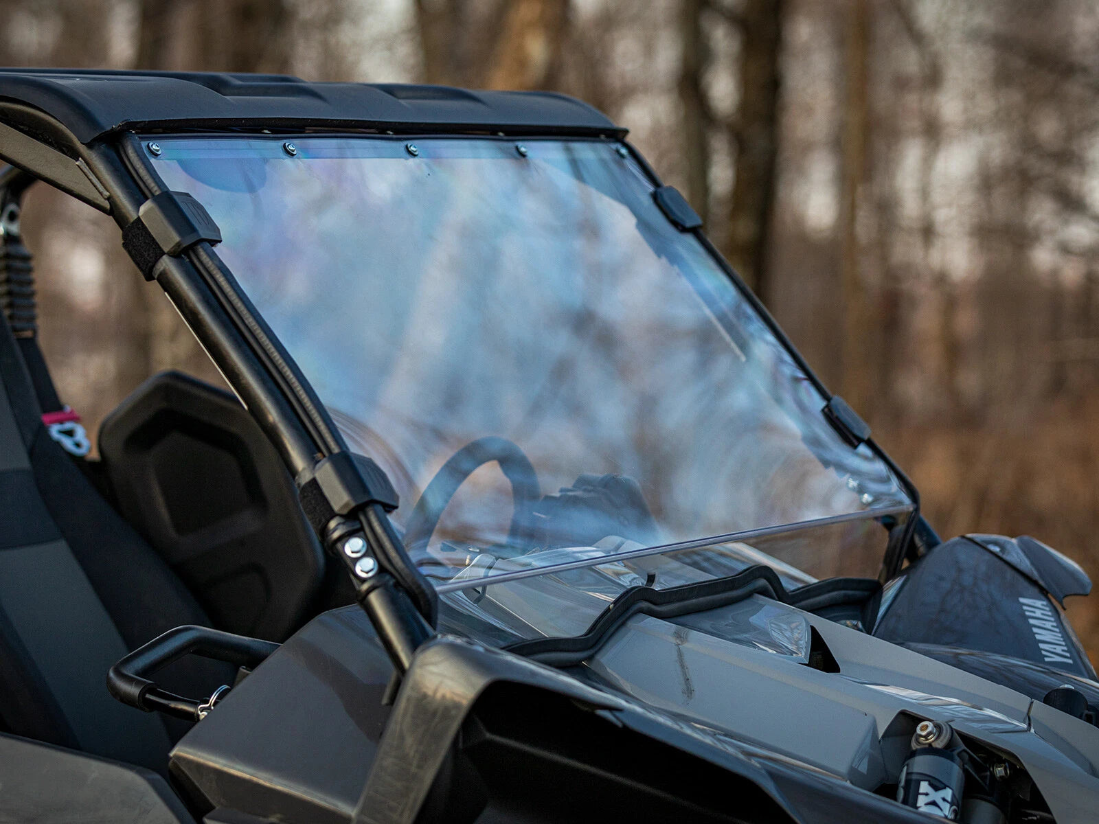 SuperATV Heavy Duty Scratch Resistant Windshield for Yamaha YXZ (2017–2023)