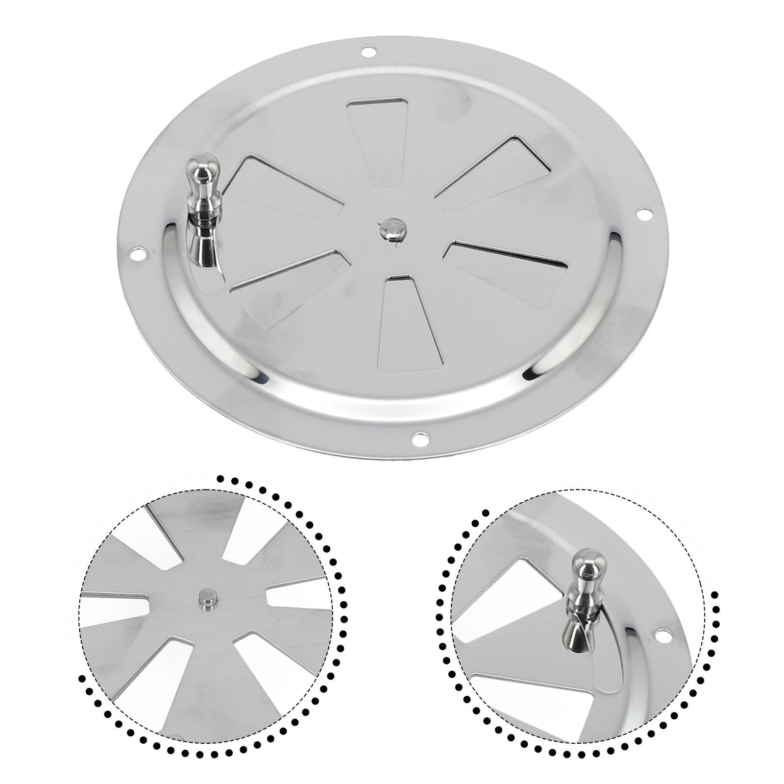 Stainless Steel Marine Air Vent for Boat (Round Louvered)