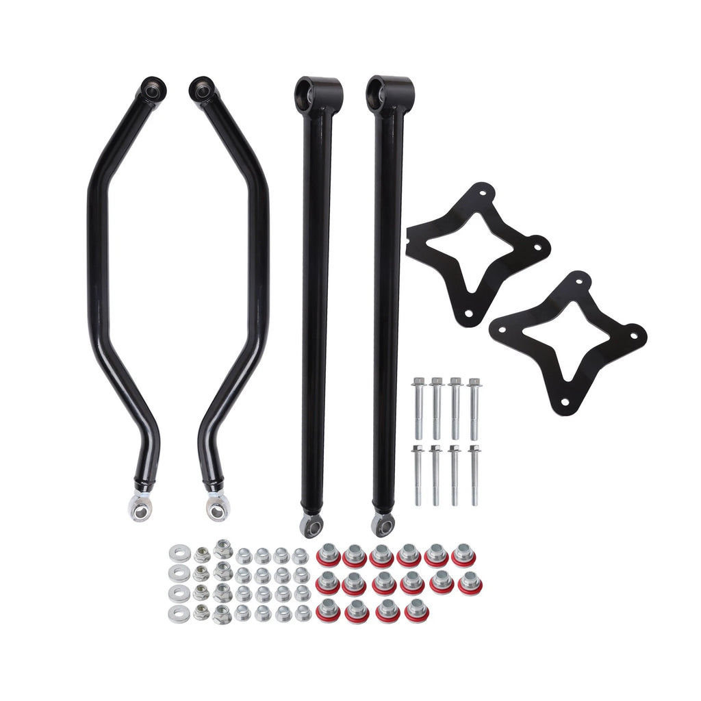 Black High Clearance Boxed Rear Radius Arms for Polaris RZR XP 1000 (2014–2023)