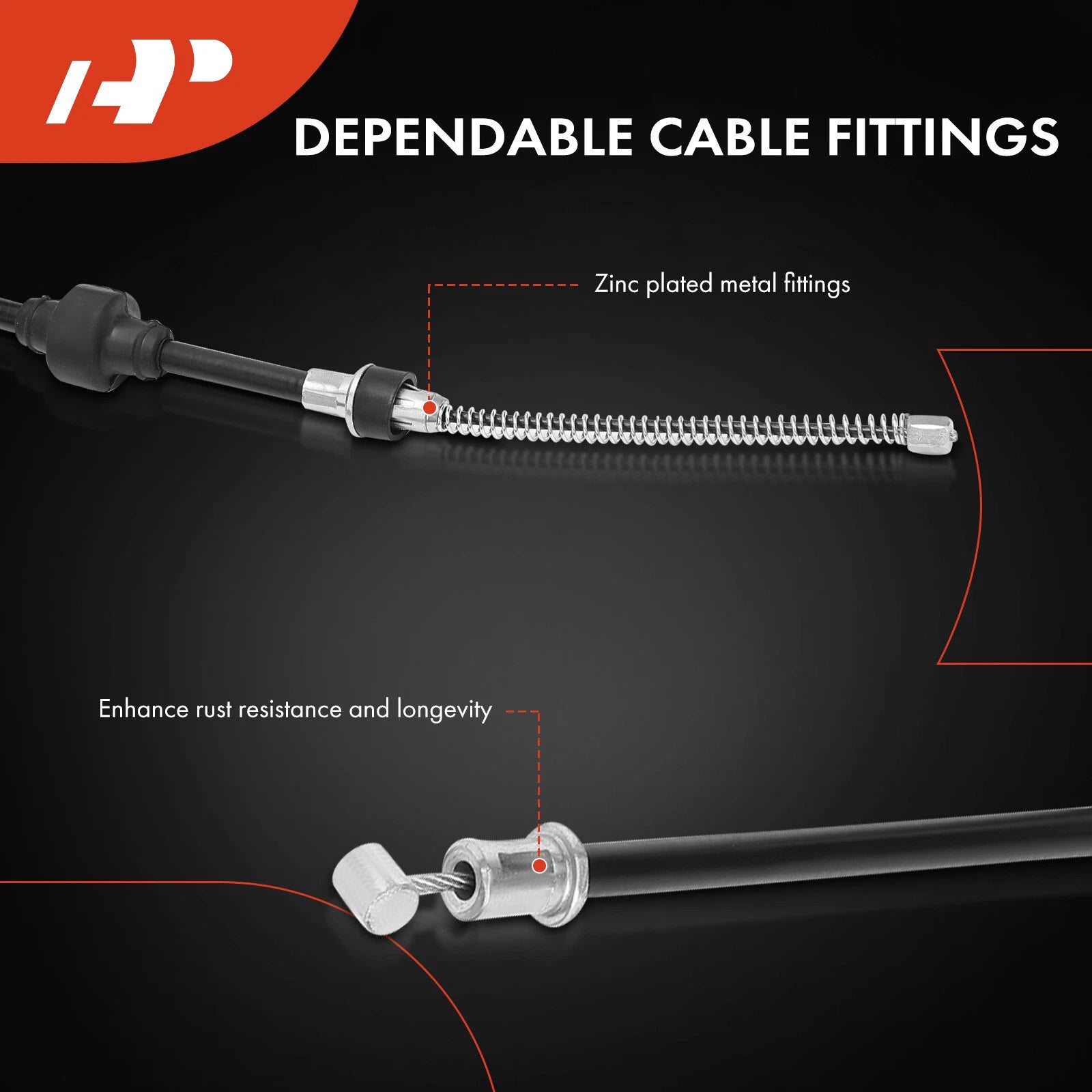 Rear Right Parking Brake Cable for Mitsubishi Lancer (2004-2006)