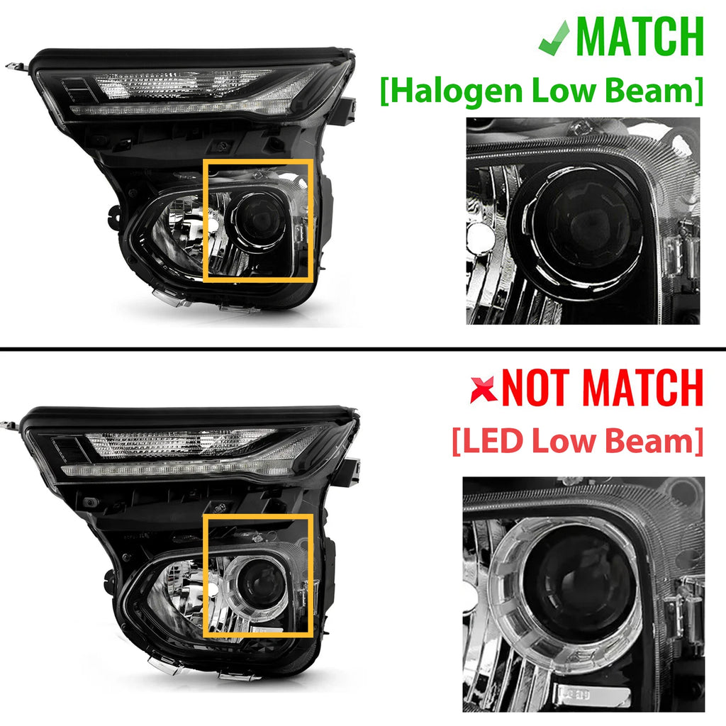 Halogen Projector Headlight Driver Left for Chevy Trailblazer (2021–2023)