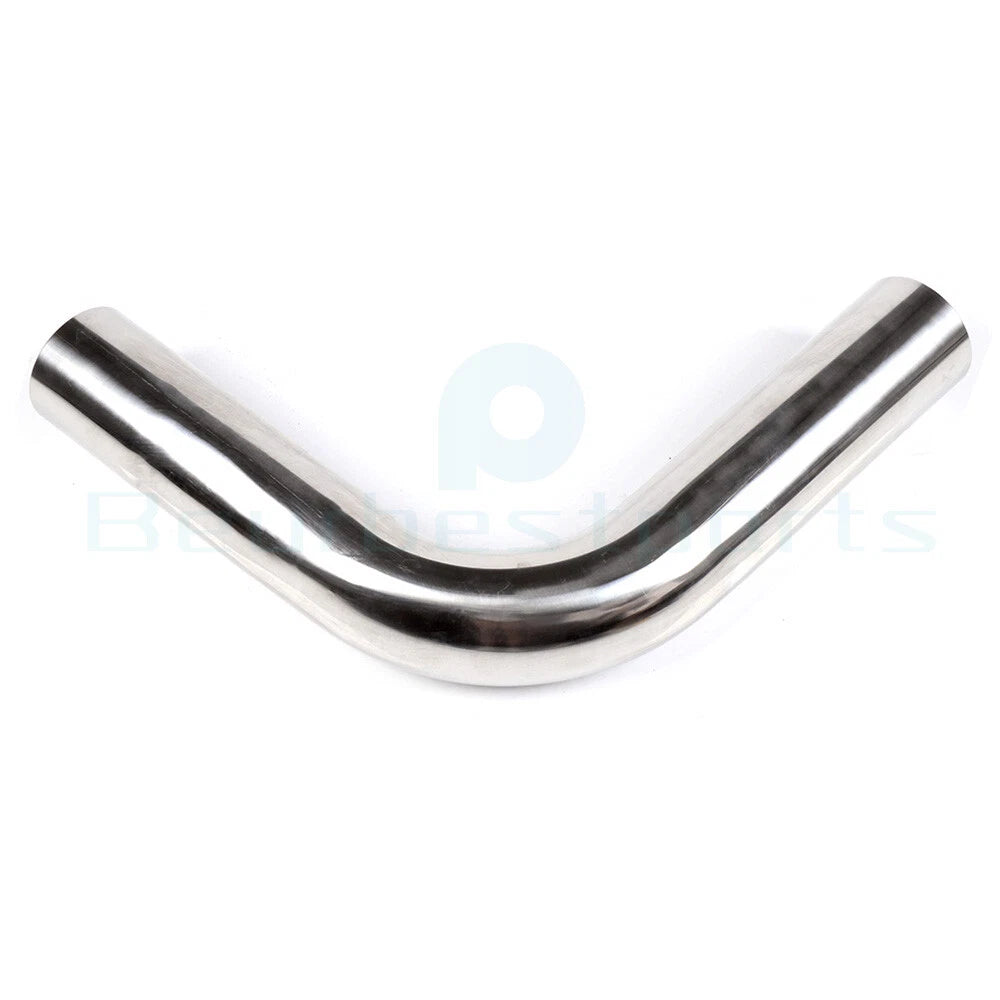 2X 3" 76mm 90 Degree T-304 Stainless Steel Exhaust Tube Bend Piping