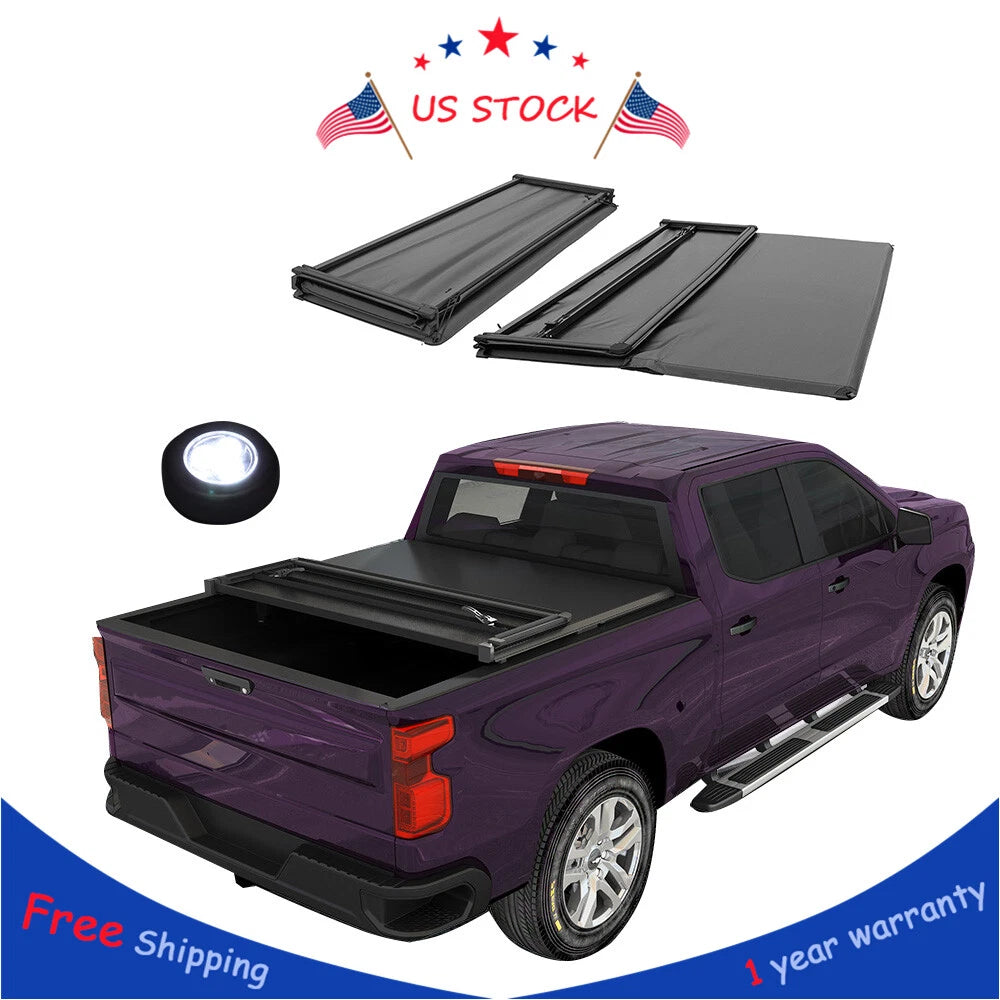 5Ft Soft Tri-Fold Tonneau Cover for GMC Canyon, Chevy Colorado (2015–2019)