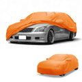 Waterproof Car Cover for Toyota Crown (210D-PU, Orange, with Zipper)