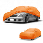 Waterproof Car Cover for Toyota Crown (210D-PU, Orange, with Zipper)