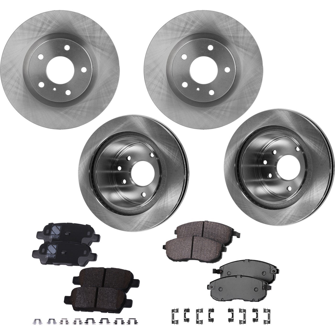 Brake Disc Rotors and Pads Kit for Nissan 350Z, Infiniti G35 (2003–2005)