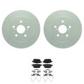 Set of 2 Bosch QuietCast Rear Rotors & Akebono ProACT Pads for CT200h (2011–2017)