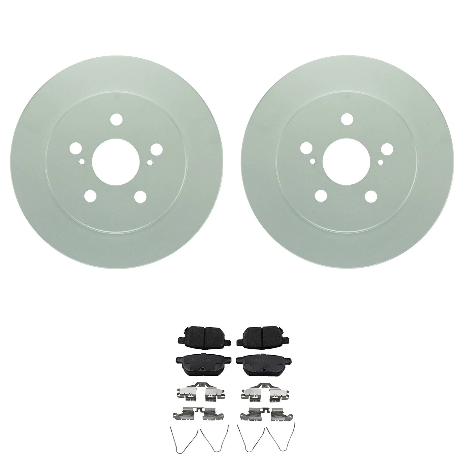 Set of 2 Bosch QuietCast Rear Rotors & Akebono ProACT Pads for CT200h (2011–2017)