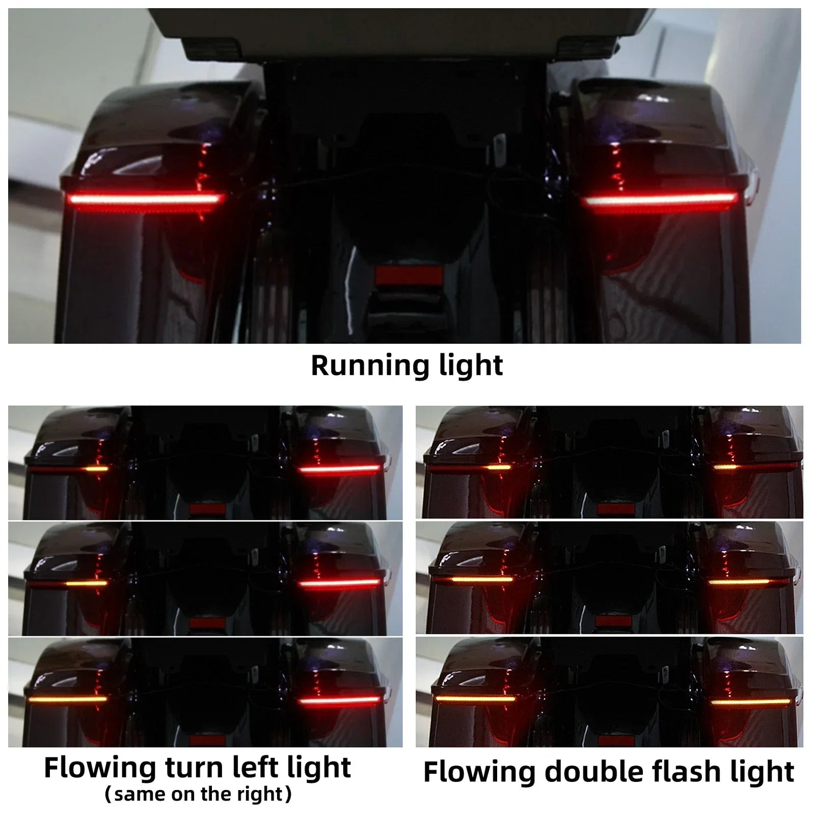 LED Saddlebag Brake Red Lights for Harley Street Road Glide (2014-2024)