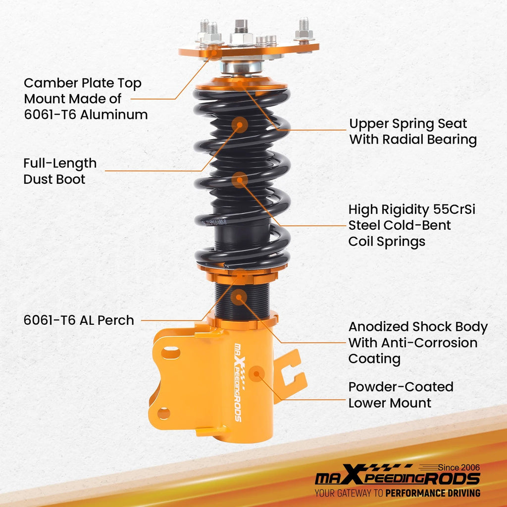 Height Adjustable Coilovers for Nissan 240SX S13 (1989–1994)
