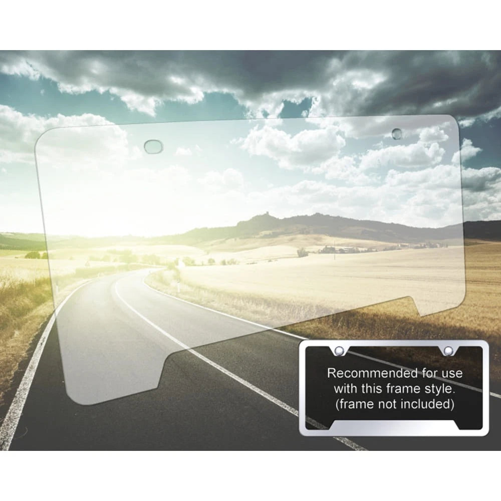 UV Protection Plexiglass GF Style Non-Glare License Plate Shield