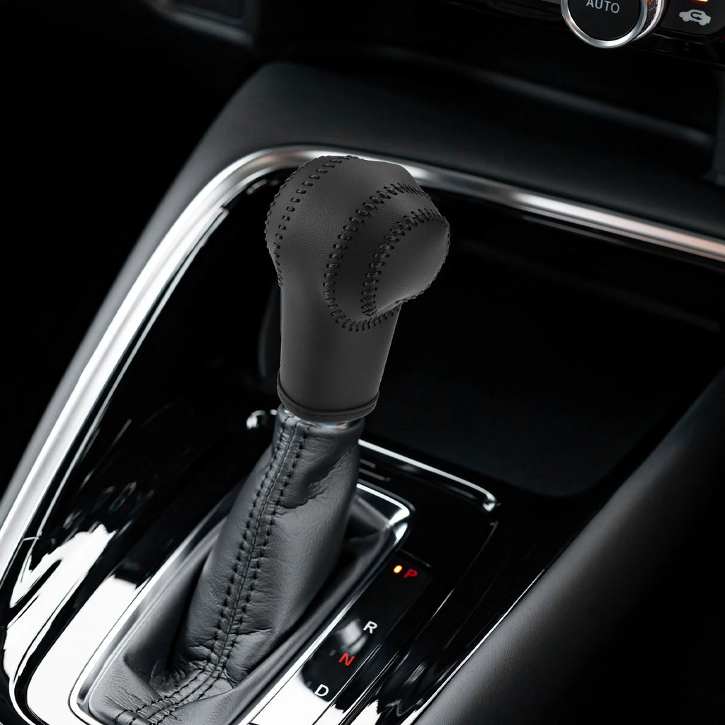 Gear Shifting Knob Cover Trim for Nissan Rogue (2008–2013) Faux Leather Black
