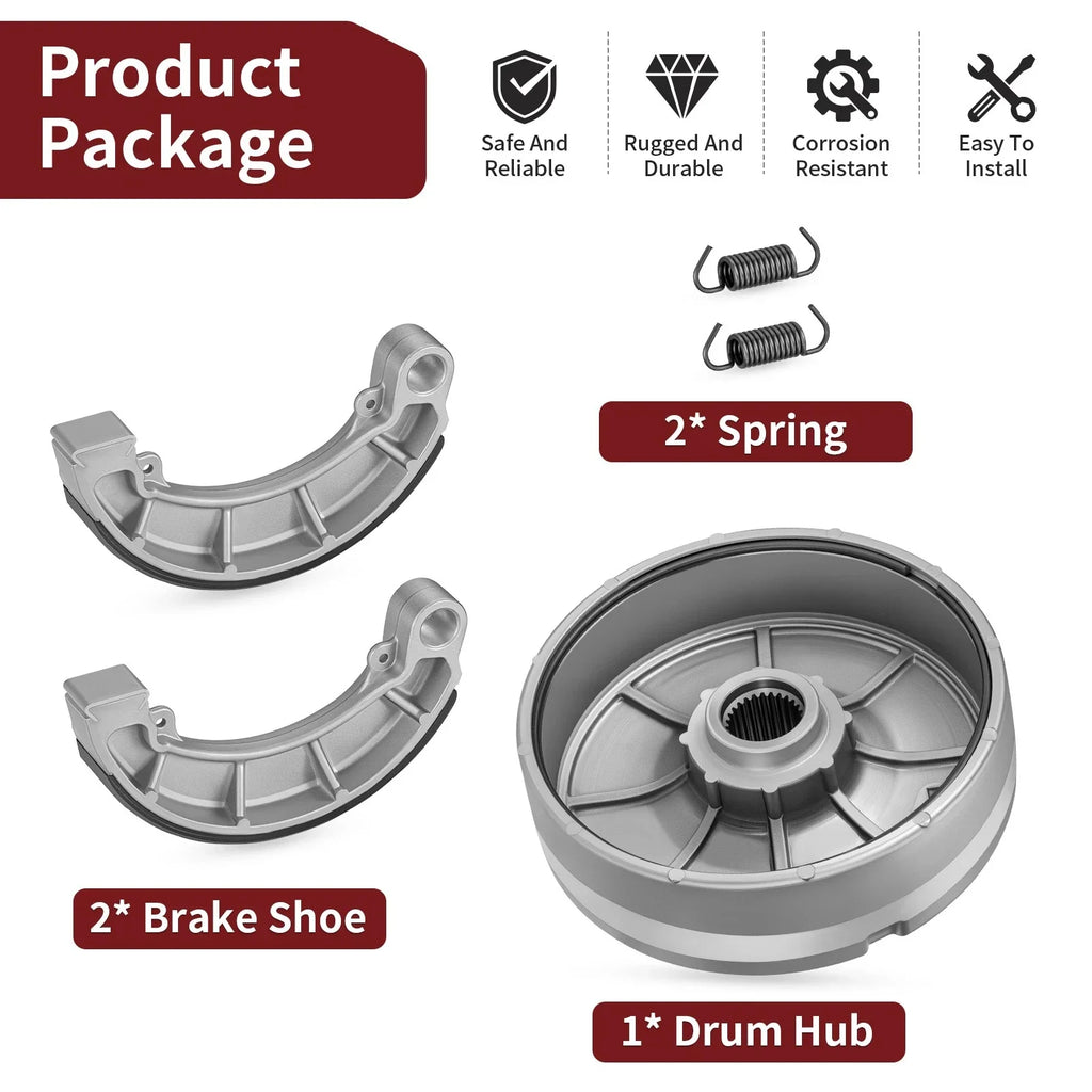 Rear Brake Drum Hub & Shoes for Honda Foreman (1995–2003)