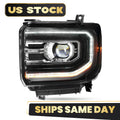 Full LED Projector Headlight Left Driver Side for GMC Sierra 1500 (2016–2018)
