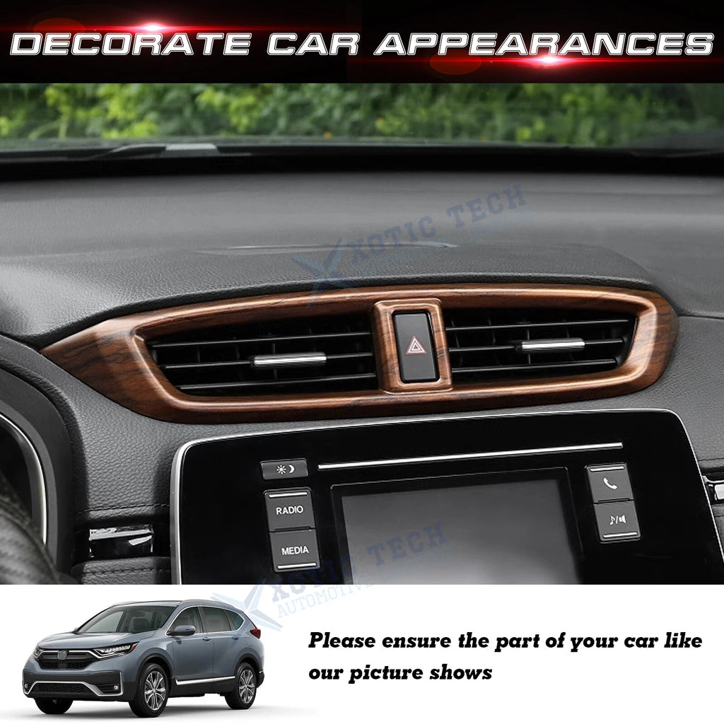 Peach Wood Grain Front Center AC Vent Outlet Decor for Honda CR-V (2017-2022)
