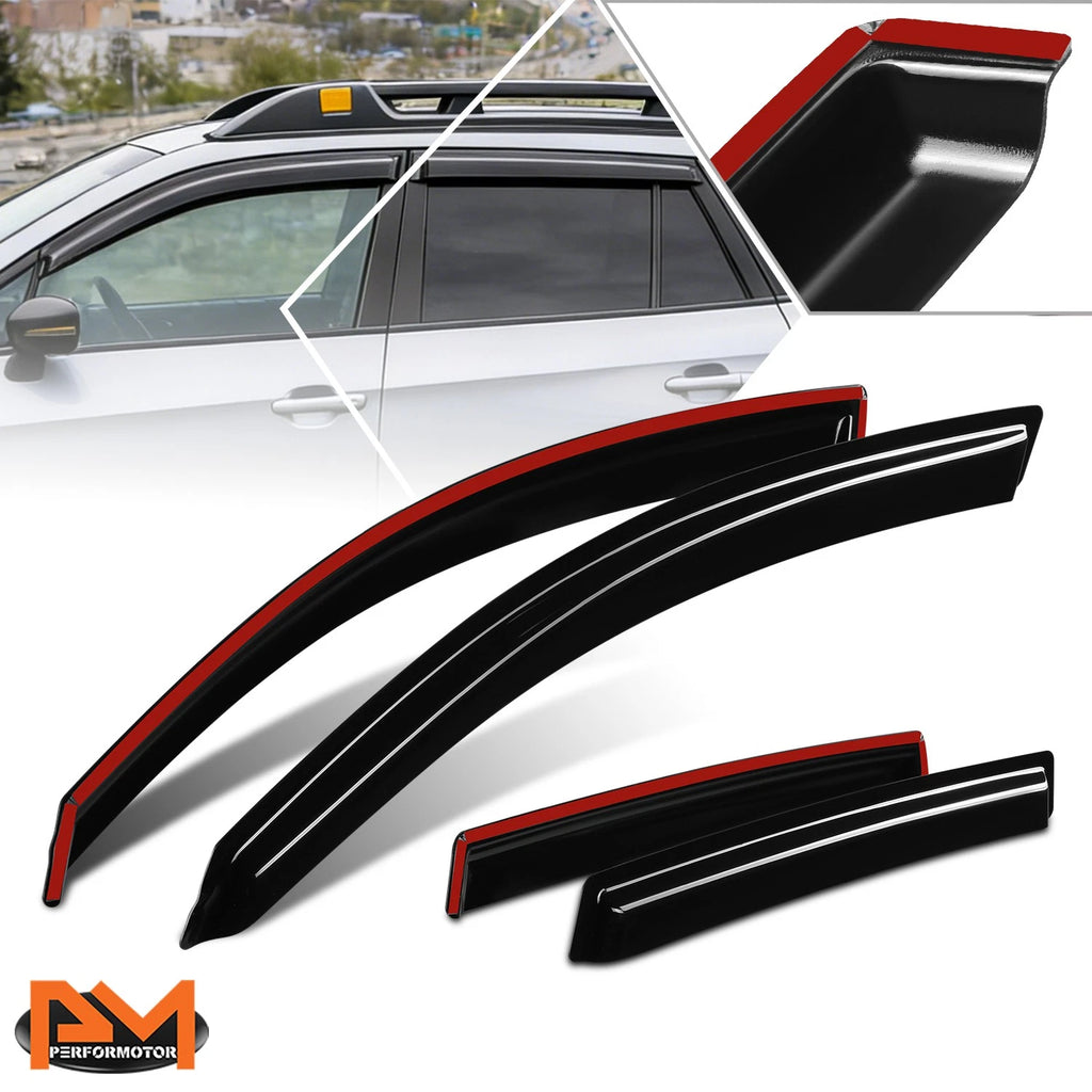 Set of 4 Tap-On Side Window Visors for Subaru Forester (2014–2018)