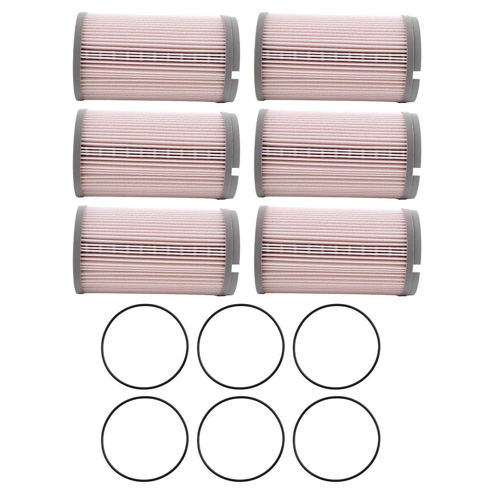 6Pack Fuel Filter Set for Peterbilt 320 365 367 Kenworth T880 (2015–2023) K37-1029 600500
