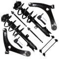Set of 4 Struts Lower Control Arms Tie Rods Sway Bars for Dodge Caliber (2007–2012)