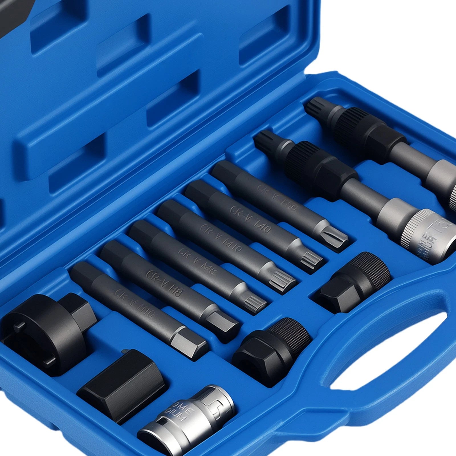 13pcs Alternator Freewheel Pulley Removal Socket Bit Set for Garage Service