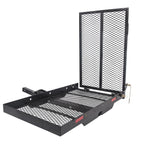 Folding Wheelchair Carrier Rack for Hitch Mount Steel Cargo Basket