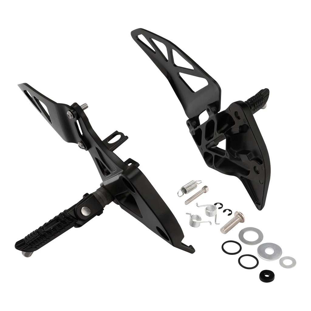 Front Driver Foot Pegs Bracket for Suzuki GSXR1000 (2017–2024) Black