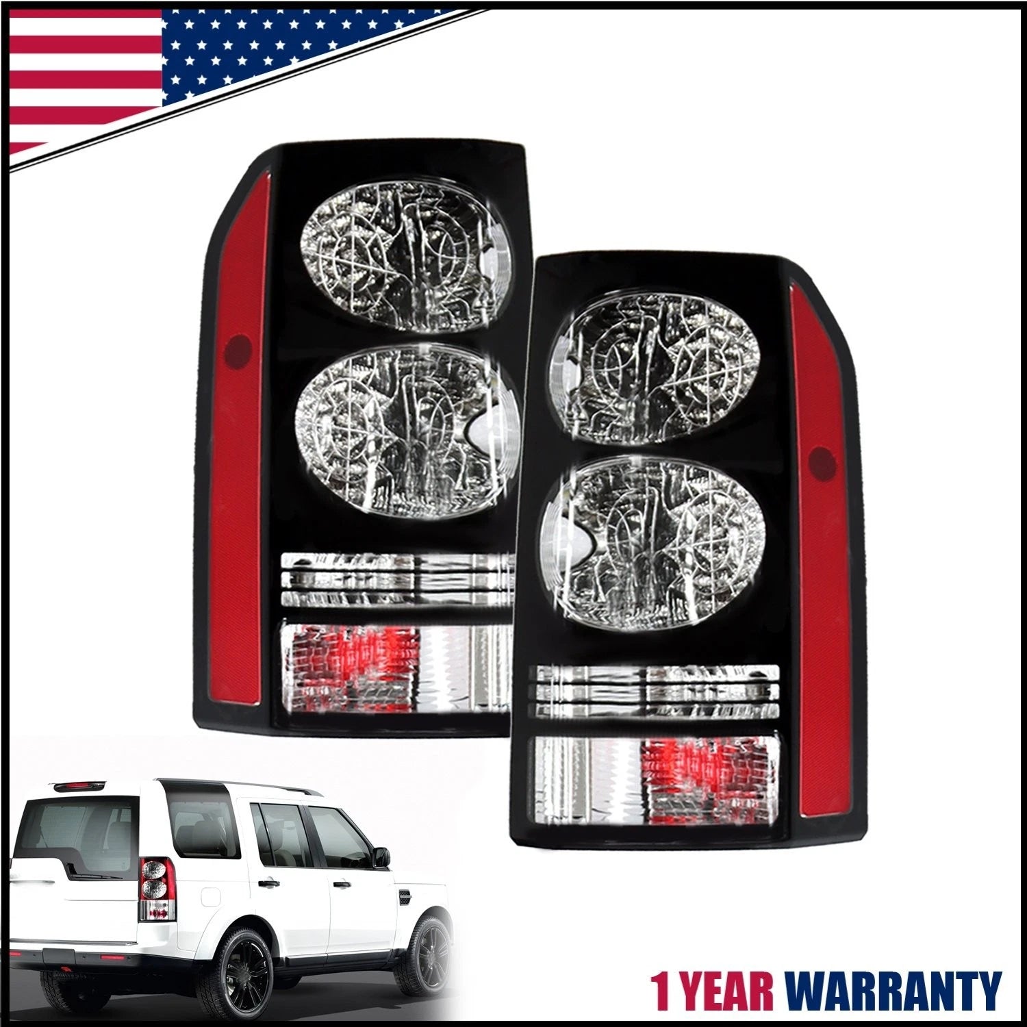 Set of 2 Tail Lights for Land Rover Discovery LR3 LR4 (2004–2016)