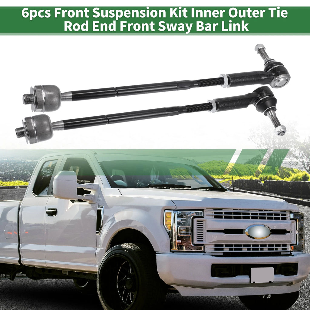 6X Front Suspension Kit Tie Rod End Sway Bar Link for Ford Mustang (2011–2014)