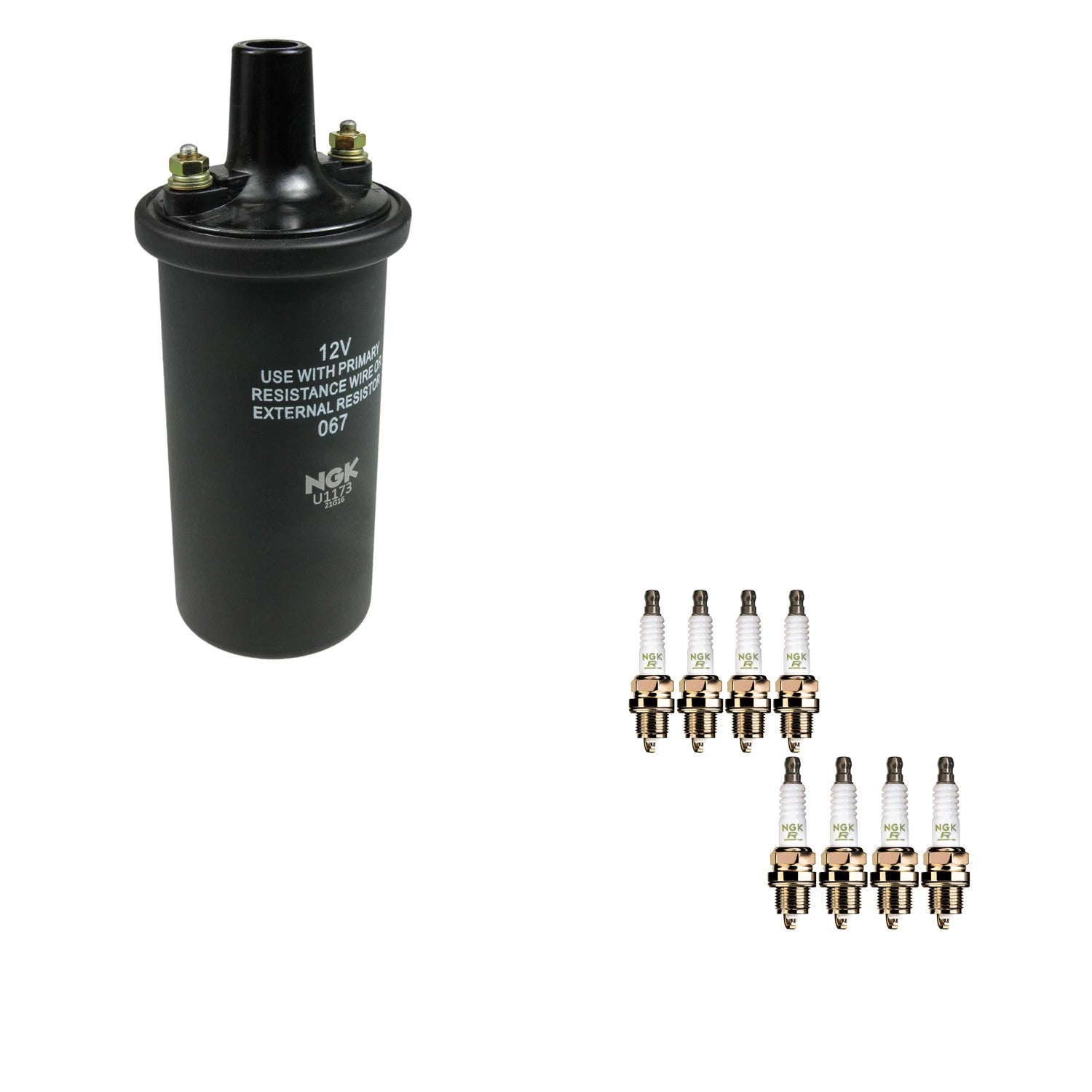 NGK Ignition Coil & 8 Nickel Spark Plugs Kit for Blazer C10 C15 C20 G10 K10 P20