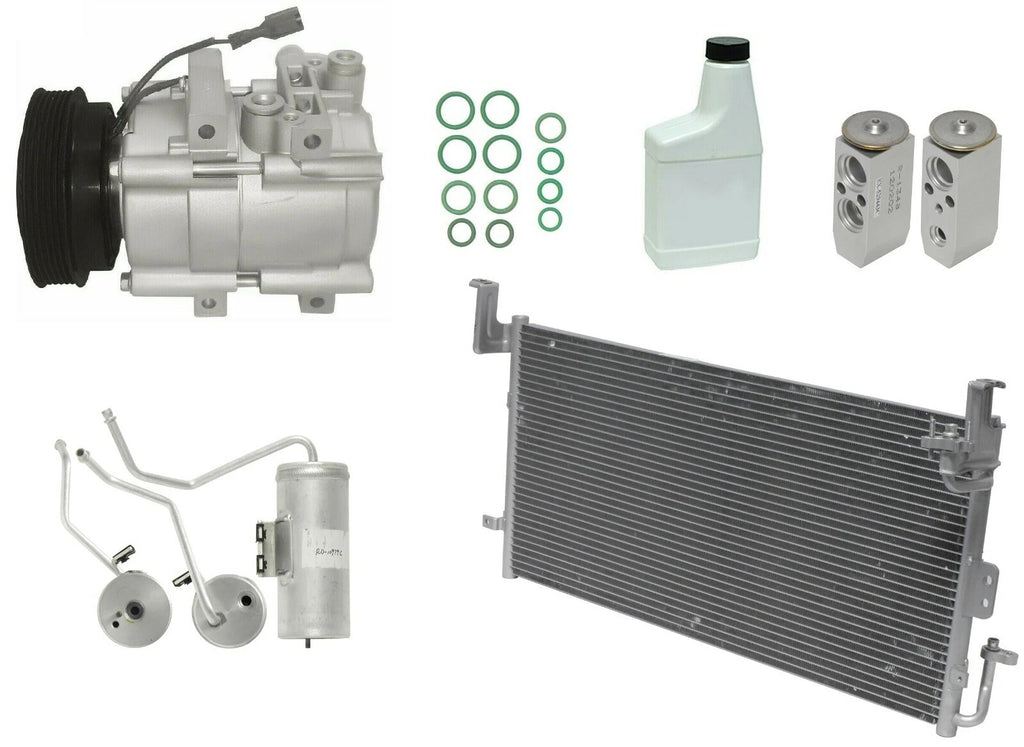A/C Compressor Kit Replacement With Condenser for Nissan Navara (2005–2015)