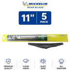 Set of 5 Michelin Rear Wiper Blades for Curved-Fit Vehicles