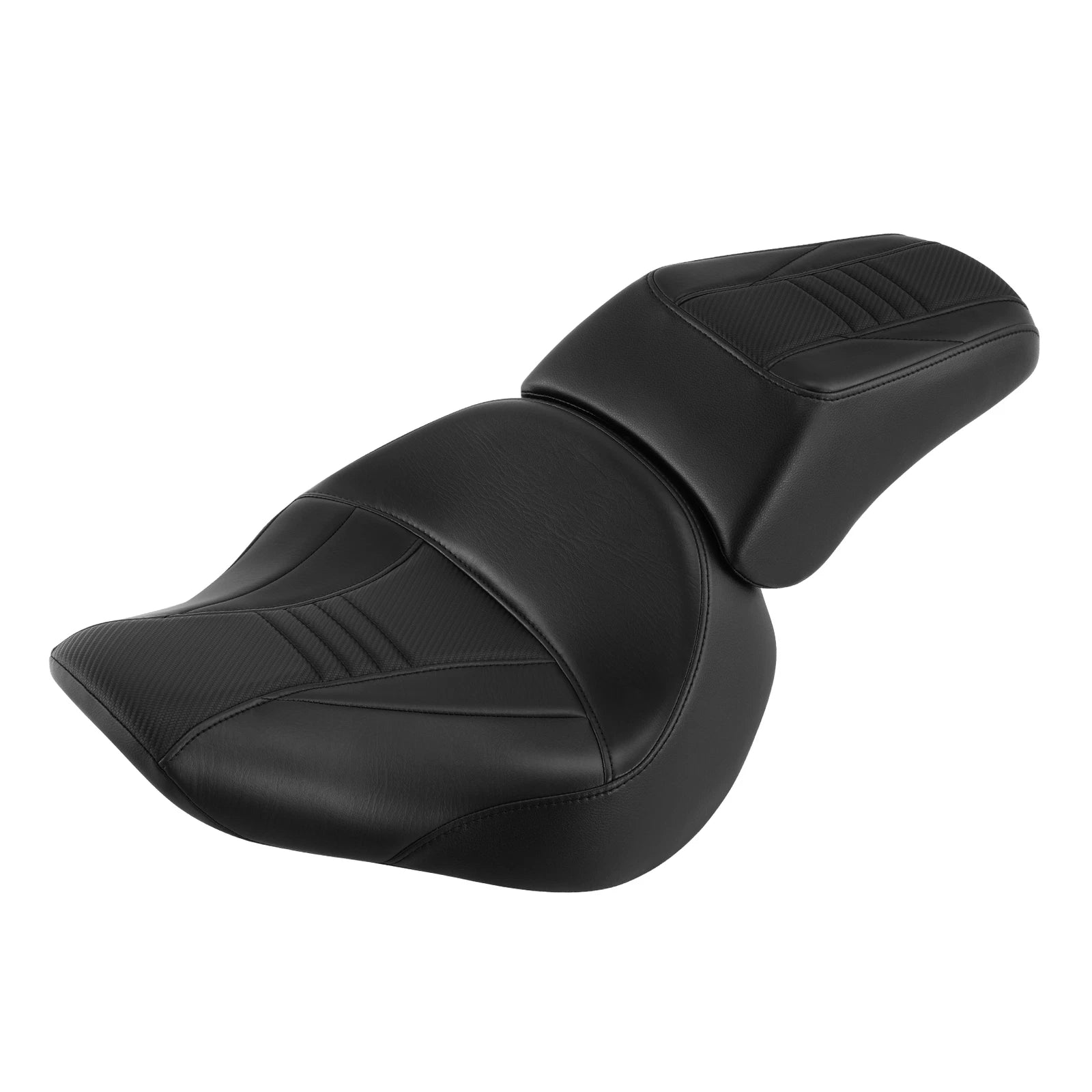 Black Driver Passenger Seat for Harley Fat Boy FLSTF FLSTFB FLSTFBS (2007–2017)
