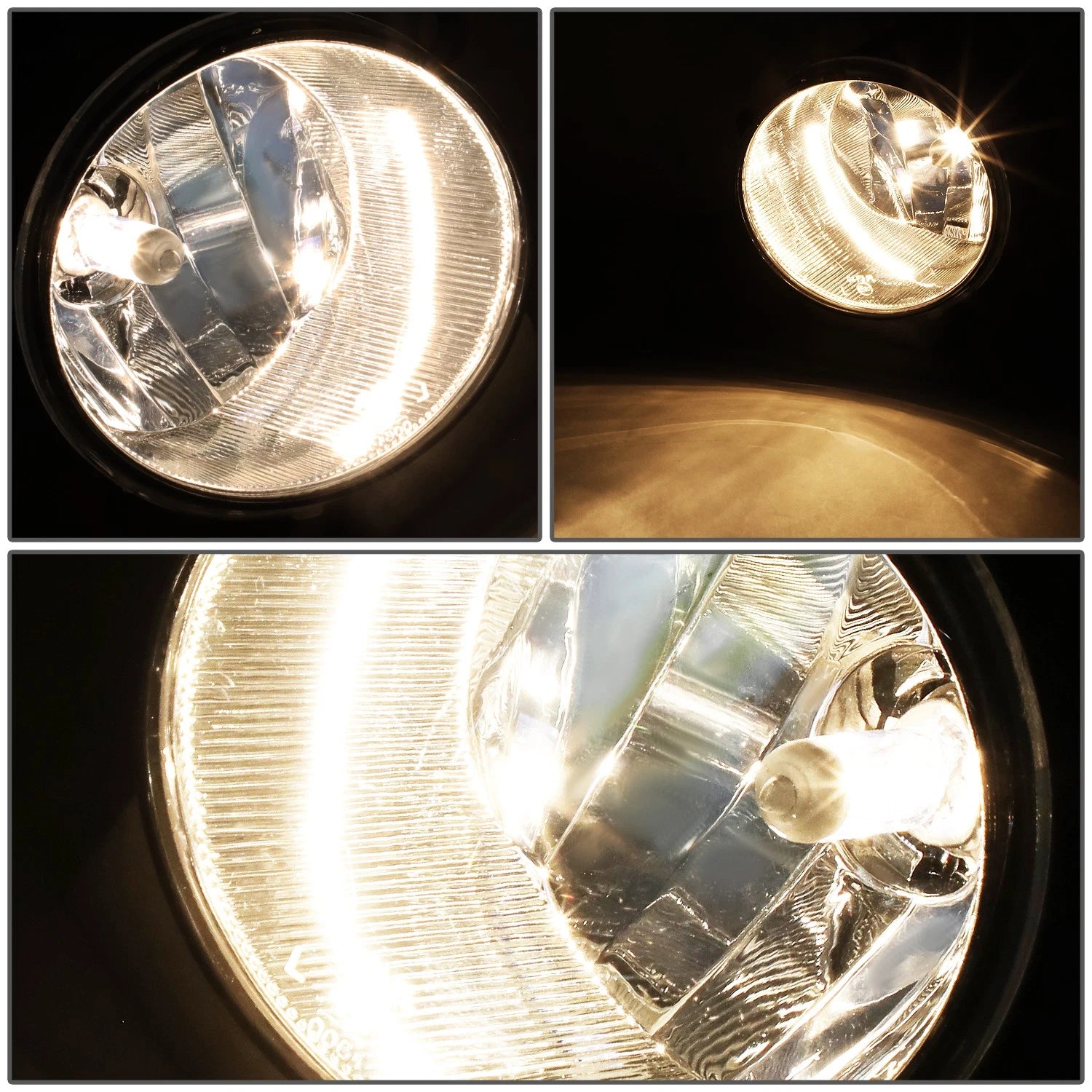 Fog Light Lamp Set for Toyota Highlander (2020–2022) w/ Bezel & Switch, Chrome