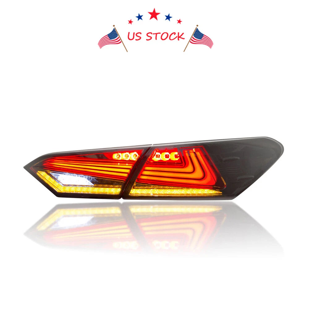 Black LED Tail Lights Assembly for Toyota Camry (2018-2020)