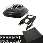 Matte Razor Trunk Backrest Mount Rack for Harley Touring Electra Glide (2014–2026)