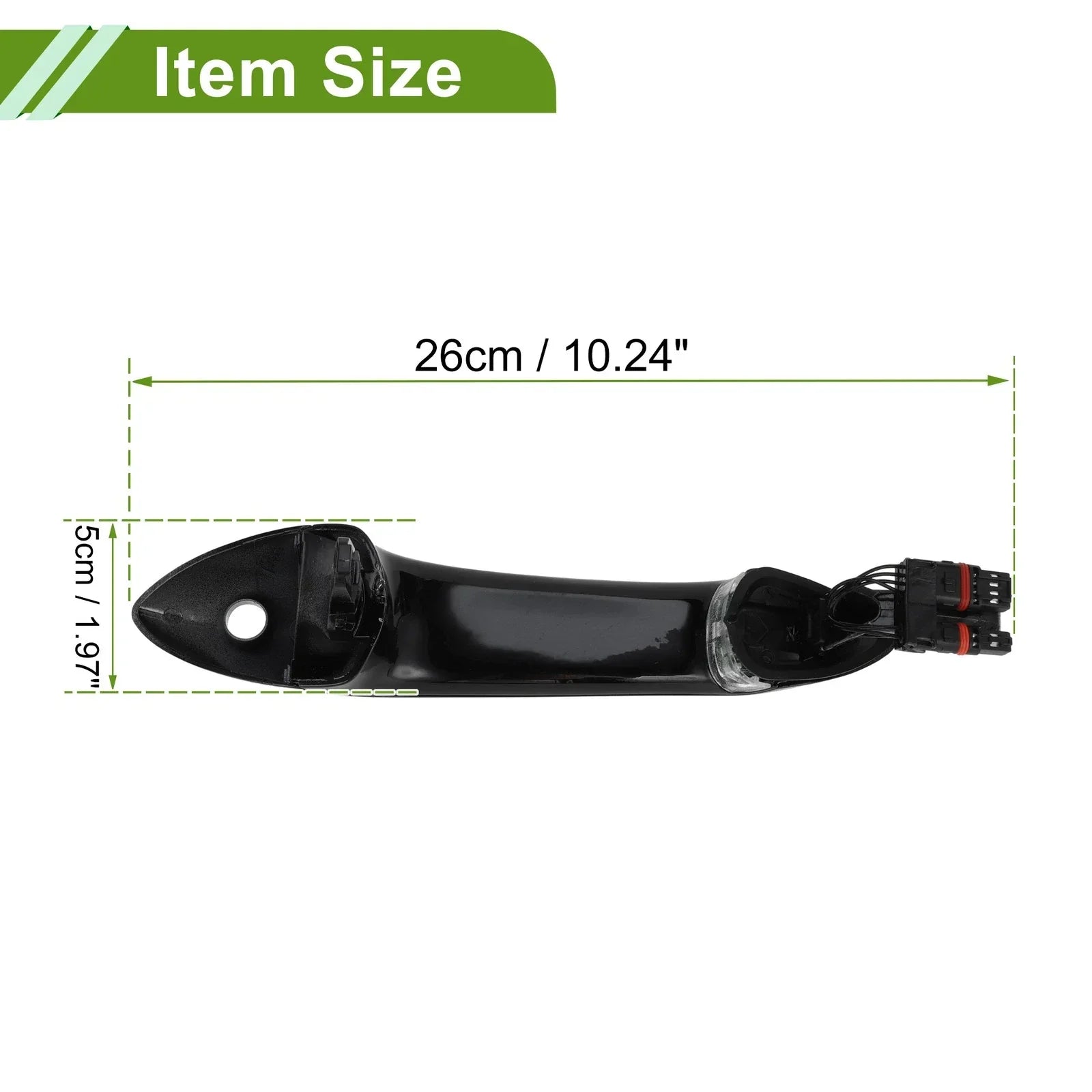 Exterior Door Handle for BMW F07 Front Left - Silver Tone Black