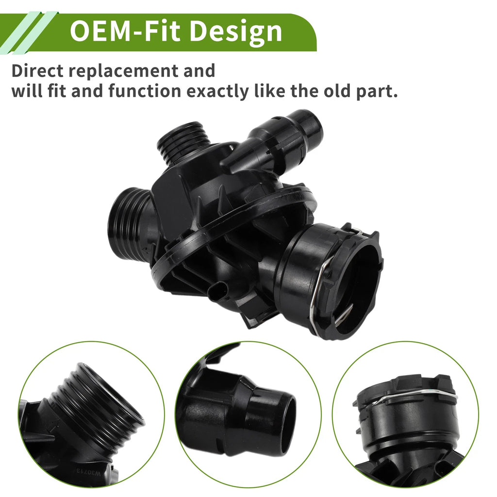 Engine Coolant Thermostat Housing Assembly for BMW E92 F30 F15 335i 435i X5 X6 (2007–2019)